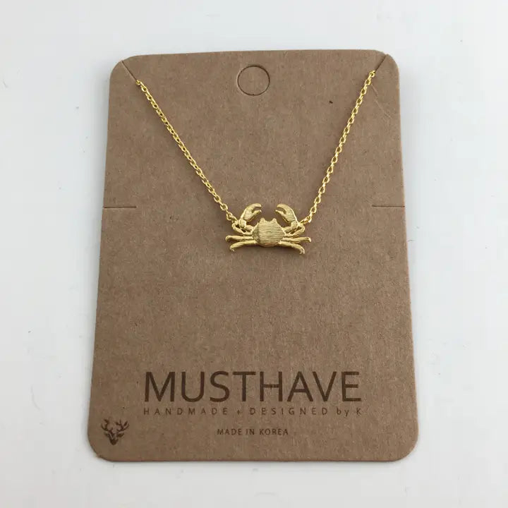 Dainty Crab Necklace