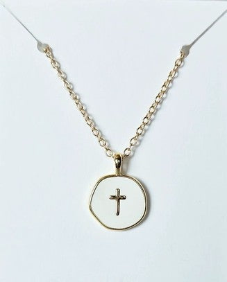 18K Gold Plated Cross Pendant Necklace