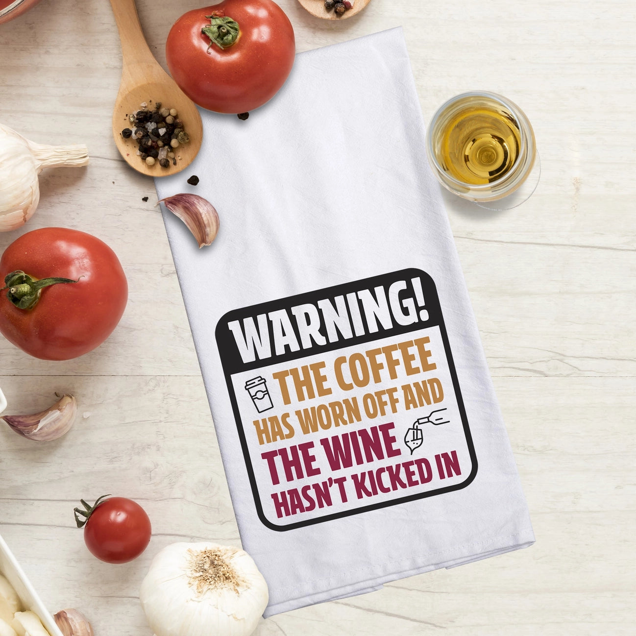 Warning! Flour Sack Towel