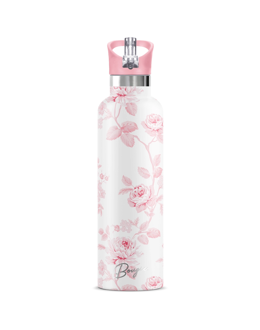Blush English Rose 25 oz Insulated Water Bottle
