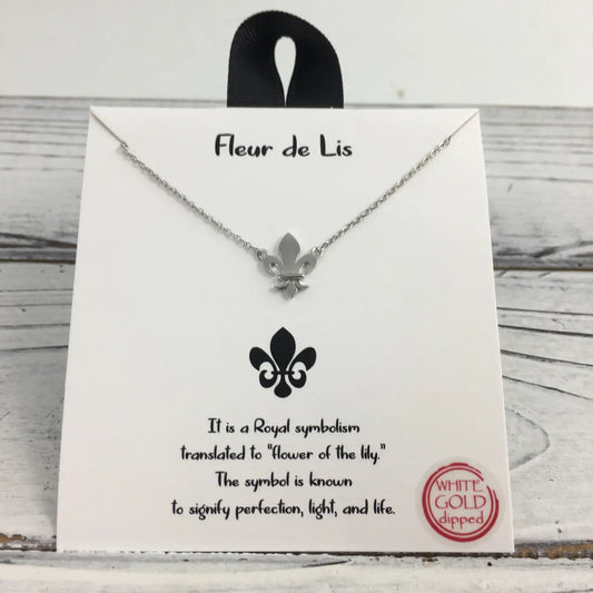 Silver Fleur De Lis Necklace