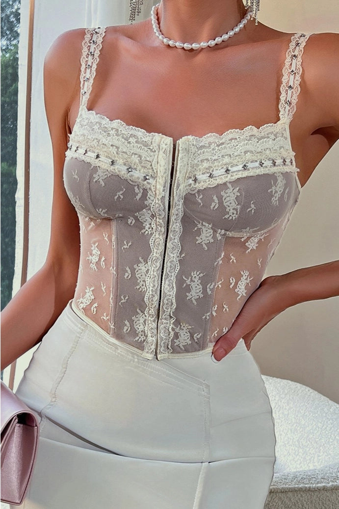 Valentine's Day Victoria Floral Lace Sexy Camisole Corset
