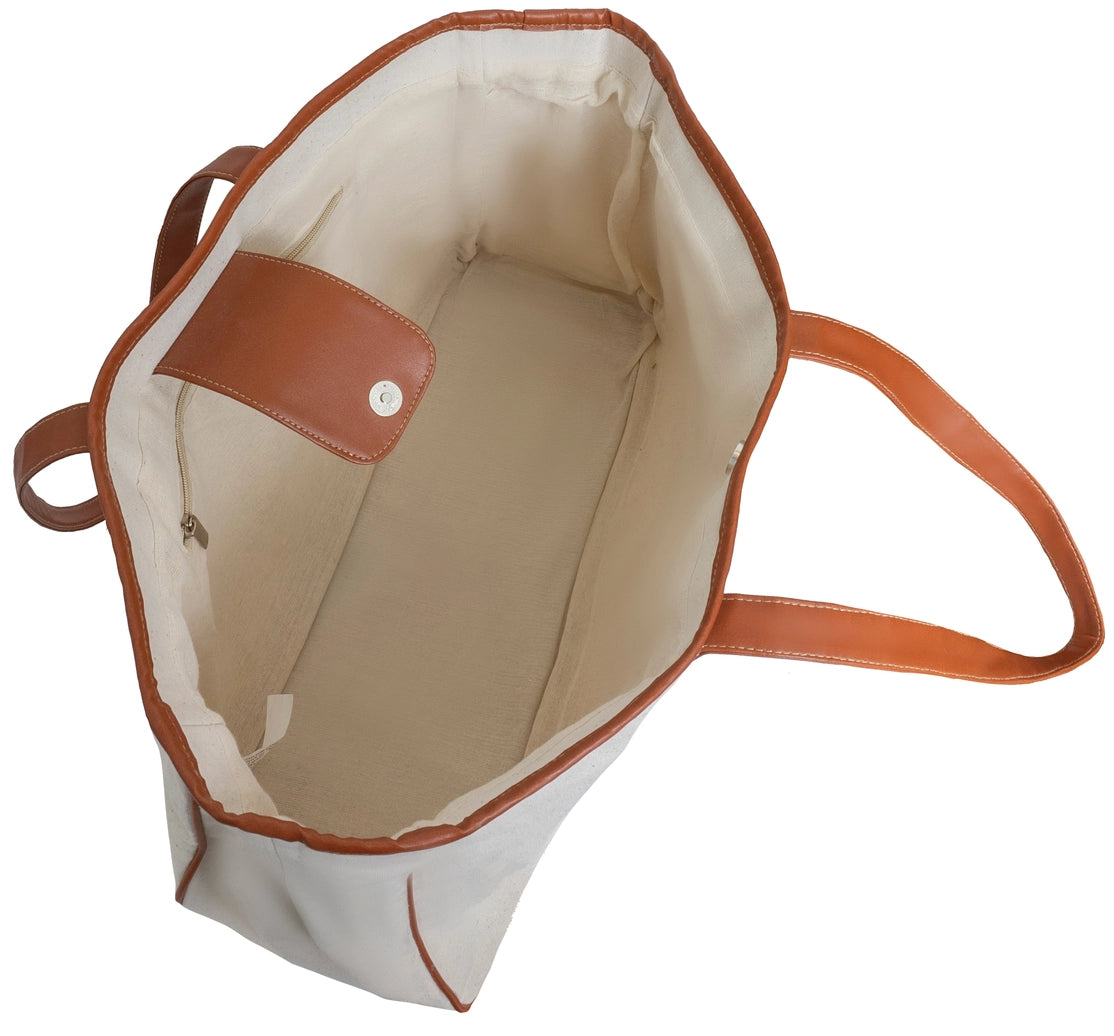 Magid Canvas Slogan Tote "Hello Sunshine"