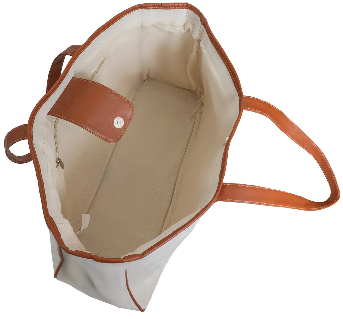 Canvas Slogan Tote "Lake Life"