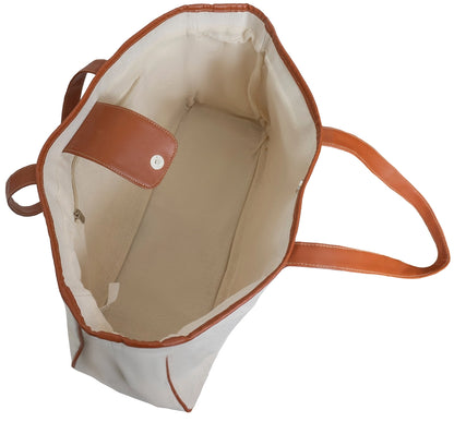 Canvas Slogan Tote "Lake Life"