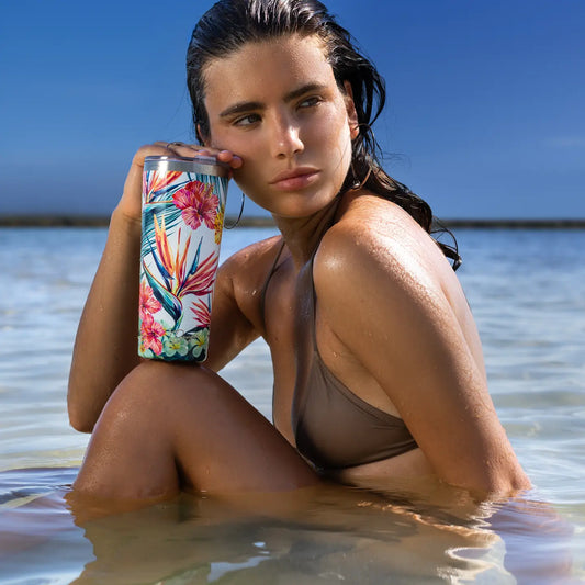 Hibiscus Paradise Flower 22oz Insulated Tumbler