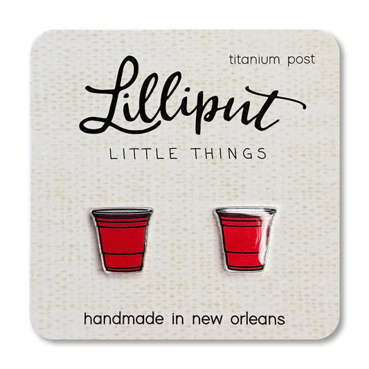 Red Party Cup Earrings