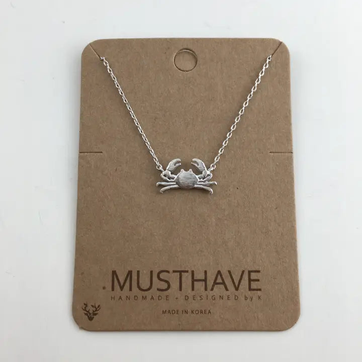 Dainty Crab Necklace