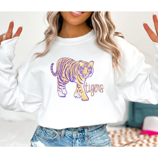 Lsu Tiger Mascot Graphic Sweatshirt Football