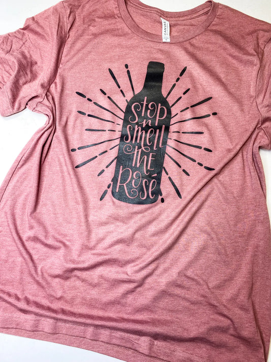 Stop and Smell the Rosé Graphic Tee