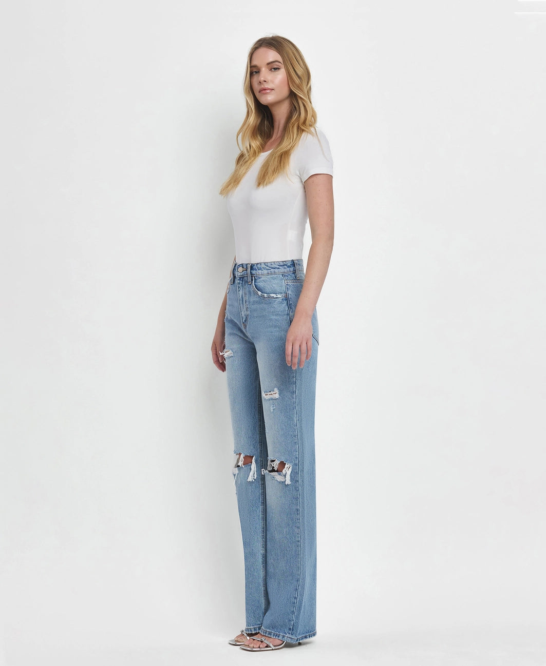 90's Vintage Super High Rise Flare Jeans  **Runs Small**