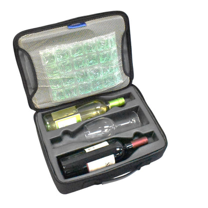 12-Bottle Wine Carrying Suitcase (Silver)