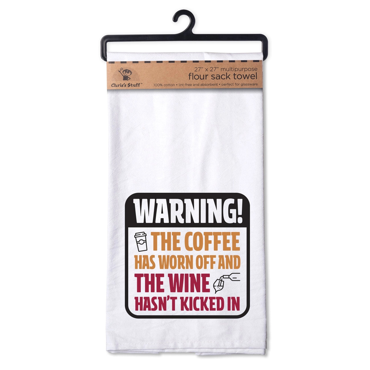 Warning! Flour Sack Towel