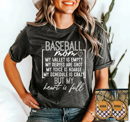 Heart Is Full- Baseball Mom