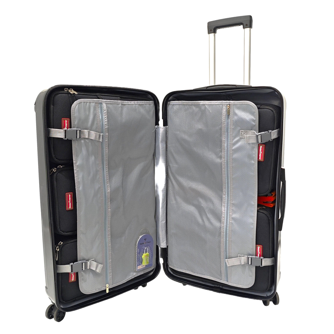 12-Bottle Wine Carrying Suitcase (Silver)