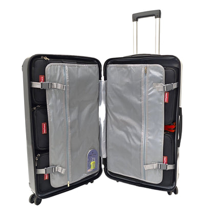 12-Bottle Wine Carrying Suitcase (Silver)