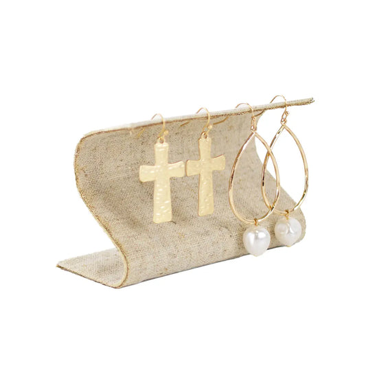 Clutch/Earring Display Oat 4"