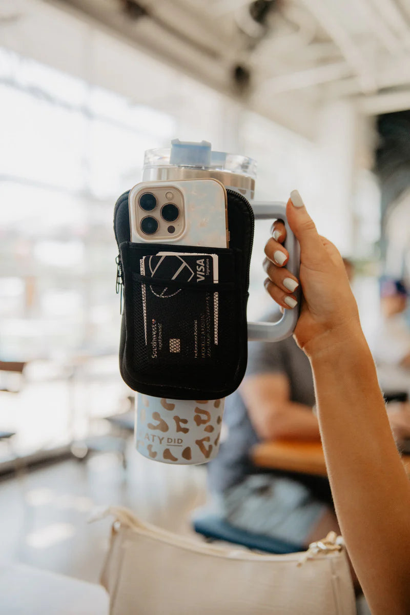 Black Tumbler Phone Pouch