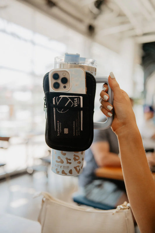 Black Tumbler Phone Pouch