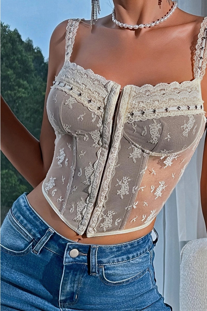 Valentine's Day Victoria Floral Lace Sexy Camisole Corset