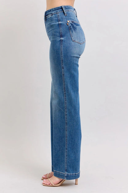 Judy Blue High Waist Straight Denim Trouser