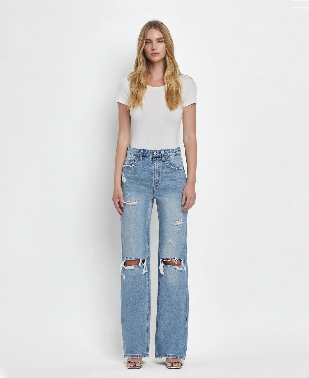 90's Vintage Super High Rise Flare Jeans  **Runs Small**