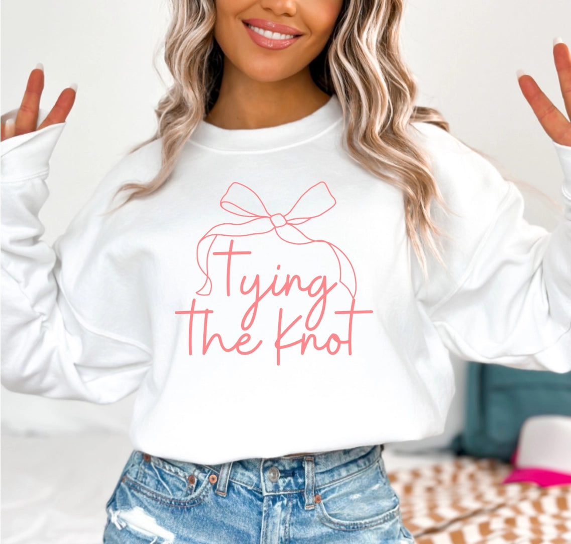 Tying the Knot Coquette Sweatshirt Bride Bachelorette
