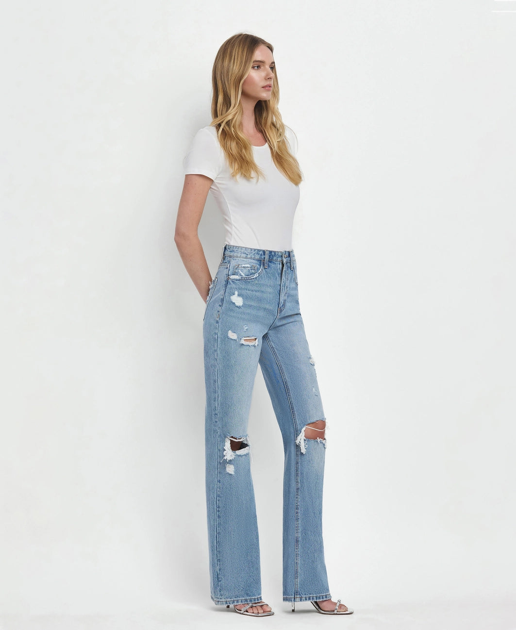 90's Vintage Super High Rise Flare Jeans  **Runs Small**