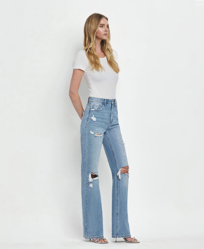 90's Vintage Super High Rise Flare Jeans  **Runs Small**