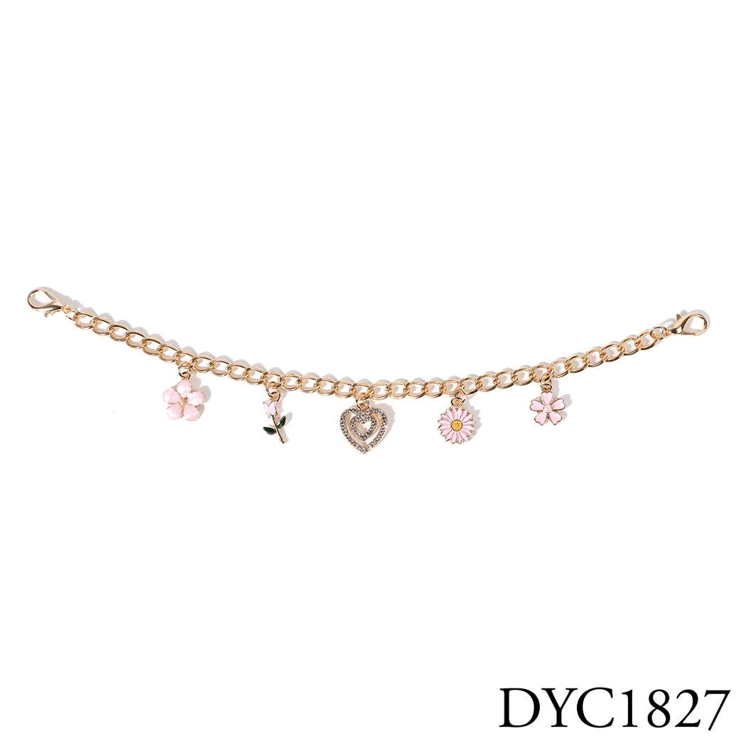 Spring Summer Flowers Charm Trucker Hat Chain