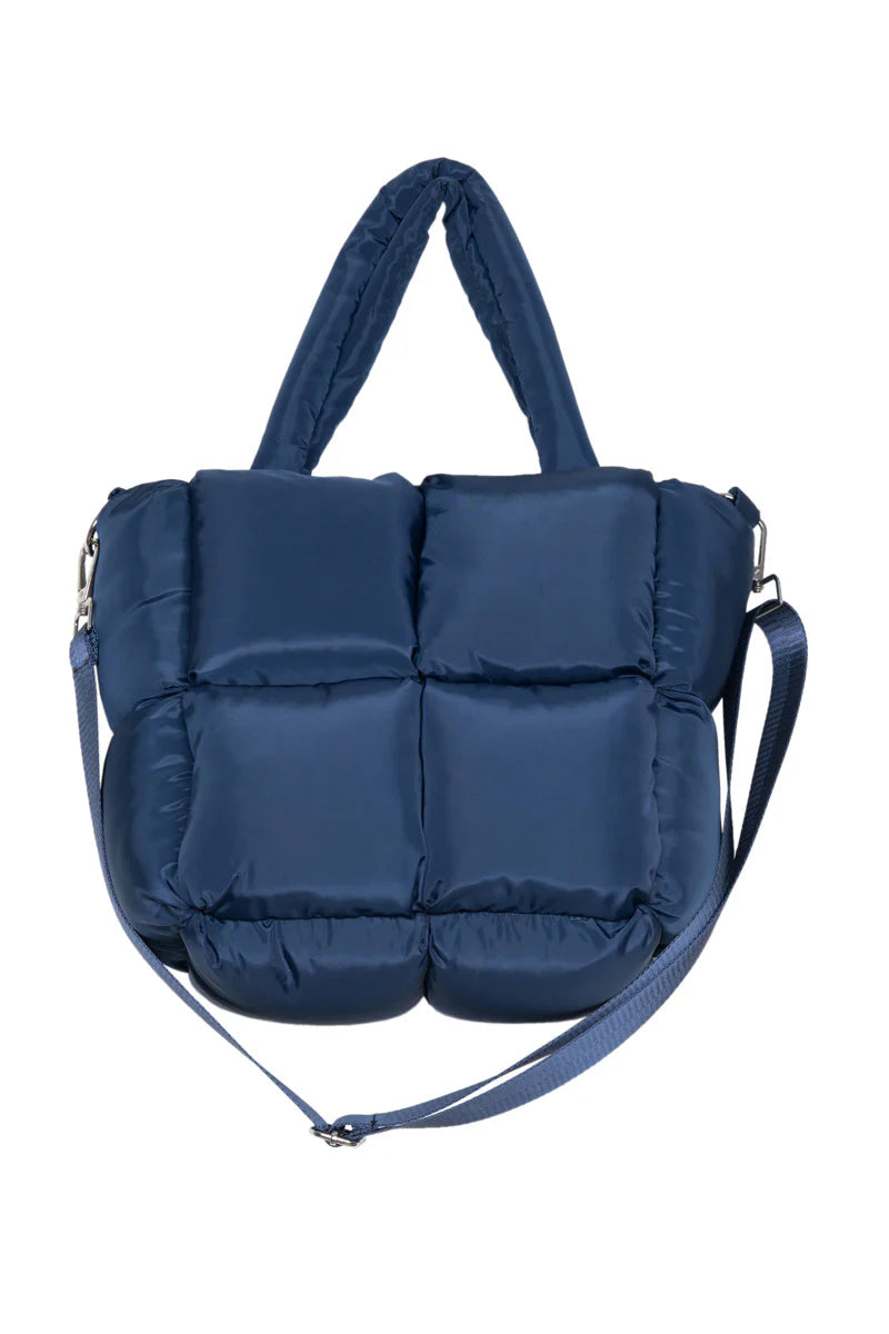 Navy Mini Puffer Totes